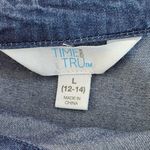 Time and Tru Blue Chambray Shirt Dress Size Large 12 Photo 5