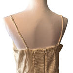 Abercrombie & Fitch  Camille Midi Slip Dress Pearl Spaghetti Strap Slit Large Photo 6