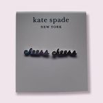Kate Spade NWT   SILVER TONE CHEERS STUD EARRINGS New Photo 1