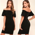 Lulus LULU’S Do It Right Black Off The Shoulder Dress Photo 1