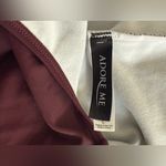 Adore Me  Burgundy and White Swimsuit Photo 5