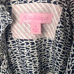 Lilly Pulitzer  Brinkley Shirt Dress It’s A Lilly ruffle tie button down size 8 Photo 6