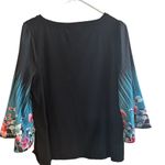 Chico's Floral Print 3/4 Sleeve Tee 570341542 Size Medium Drape Sleeves Photo 2