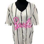 Barbie Mattel Baseball Jersey Womens Bloke Y2K Movie Cartoon Preppy Medium Photo 0
