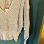 Free People Allure Ribbed pullover v-neck sweater - Lavender - Size Small Photo 6