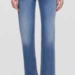 RE/DONE 70s Stove Pipe Jeans in Medium Vain Sz 25 High Rise Raw Hem Rigid Denim Photo 0