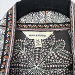 Max Studio Kimono Cardigan Womens Medium Black Pink Boho Polyester Whimsigoth Photo 5