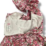 Hello Molly  Strapless Pink Floral Bow Mini Dress Cotton Fit Flare Small Photo 8