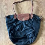 Longchamp  Black Tote with Brown Accents Photo 0