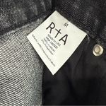 RTA Dexter Half Belt High Rise Straight Leg Jeans in Studio Black Size M (6) Photo 9