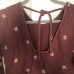 Madewell  embroidered floral top‎ with back tie detail women’s size small cotton Photo 7