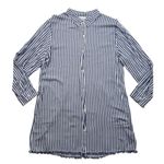 Tommy Bahama  Chambray Striped Boyfriend Beach Cover Up Shirt Womens Large Photo 11
