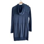 Splendid French Terry Hooded Long Jacket Zipper Front in Gray, Small Photo 8