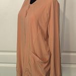 Zella  PEACH ORANGE LONG LINE ZIP UP STRETCH ATHLETIC YOGA JACKET Photo 1