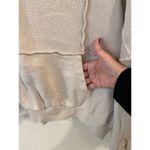 Aerie  Sherpa Patchwork Hoodie Size Medium Ivory color Photo 4