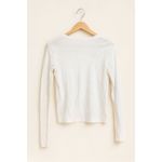 Brandy Melville  White Long Sleeve Top One Size Photo 1