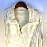 J. Jill XL Preppy Yellow Striped Cotton Tunic Top Photo 6