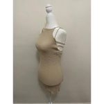 Bershka Lace-Up Back Crochet Knit Mini Dress in Tan (X-SMALL) Photo 5