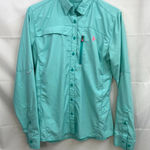 Under Armour  women's turquoise heat gear‎ long sleeve active button zip shirt M Photo 0