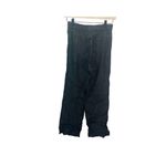 Saltwater Luxe  Casual Black Satin Pants Sz XS Wide Leg Stretch Waist Career Photo 3