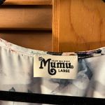 Show Me Your Mumu  Tiered Floral Satin mini dress in white size large Photo 3