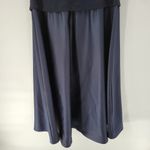 Tadashi Vintage Womens Evening Gown 18 Blue Satin Skirt Formal Maxi 3/4 Sleeve Photo 2