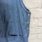 Talbots Vintage  Denim Jumper Overall Dress Petites Size 14 Chambray Midi New Photo 5
