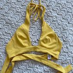 Akira  Plunge Bikini Swimsuit Top Yellow (Small) Photo 0