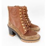 Tory Burch  MILLER MIXED-MATERIALS LUG SOLE BOOT 8 Photo 0