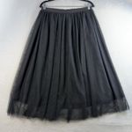 Divided H&M M Medium Midi Skirt Black Tulle Holiday Whimsigoth Fairycore Witchy Photo 3