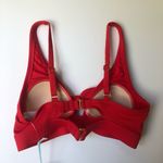 Kona Sol NWT  red tie front bikini top swim size small Photo 2