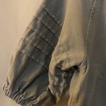 7 For All Mankind Puff Sleeve Tie Back Denim Dress Size M Photo 9