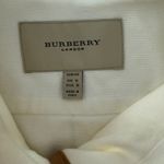 Burberry  Faversham Ivory Brown Trim Cotton Blend Belted Jacket UL Photo 13