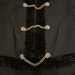 Gucci  Black Tiger Head Buttons Faux Fur Dress Size S Photo 3