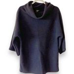 Talbots Black Cashmere Chunky Knit Sweater Size Large Ribbed Dolman Sleeve New! Photo 0