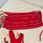 Women Small red tropical flowers bikini Swim Set with special stitching detail Photo 5