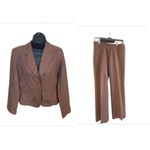 Ti Amo Vintage 70s Brown Tweed Wool Blend Blazer and Pants Suit Set Size undefined Photo 1