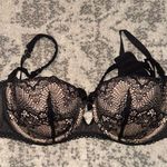Adore Me kimmy black lace balconette strappy pushup bra Sz 36C Sexy Lingerie Photo 1