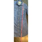 Lucky Brand Lucky Brand Denim Pearl Snap Western Shirt Dress XS Pockets Chambray Cowgirl Photo 15