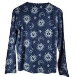 Chelsea Peers Womens XS Long Sleeve Pajama Top Celestial Sun Moon Stars Navy Blue Size undefined Photo 1
