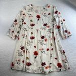 Old Navy L Large Printed Waisted Swing Dress Long Sleeve Woven Cottagecore Boho Photo 2