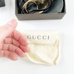 Gucci  By Tom Ford Runway Large Gold Pendant Leather Strap Necklace Vintage Photo 6