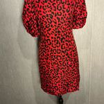 Milly Red and Black Leopard Mini Dress Size 6 Photo 1