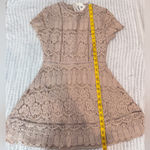 Altar'd State Brand New  Lace Tan Short Sleeve Mini Dress Photo 2