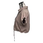 Love83 Beige Cropped Button Up Top Women’s M Woven Boho Coastal Granola Girl Tan Size M Photo 3