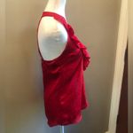 Contempo Sexy Plunging Backless Blouse Size Medium Brilliant Cherry Redπππ Photo 1