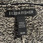 Eileen Fisher Black/Cream Marled Wool/Linen Blend Sweater F4N5 Women’s Medium Photo 8