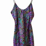 Delia's Vintage Y2K Purple & Black Paisley Romantic Slip Dress, Made in USA, Size L Photo 0
