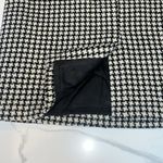 Vintage Houndstooth 100% Collegiate Style Wool Skirt Large Black White Photo 5