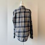 American Eagle  Outfitters Black and Gray Boyfriend Super Soft Plaid Shirt Size M Photo 4